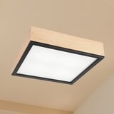  plafonska svetiljka natural square 4xE27/15W/230V 39x39 cm borovina/crna | Eponuda.com