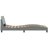  Okvir za krevet s uzglavljem svjetlosivi 90x190 cm od tkanine | shoptok.hr