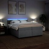  Krevet s oprugama i madracem svjetlosivi 200 x 200cm od tkanine | shoptok.hr
