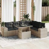  7-dijelni set vrtnih sofa svjetlosivi od poliratana | shoptok.hr
