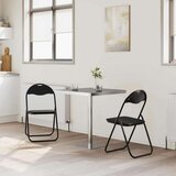 Zložljiva stolica 2 pcs Črna 48 x 43,5 x 81 cm Umjetno usnje, (5000296765) | Shoptok.si