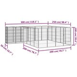  Ograda za pse s 22 panela crna 50 x 100 cm čelik obložen prahom | Eponuda.com