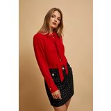 Marisse Red Tie-Neck Shirt | shoptok.hr