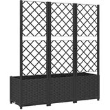  Vrtna žardinjera s rešetkom crna 120x40x136 cm PP | Eponuda.com