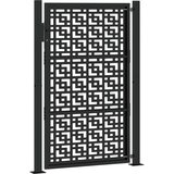 vidaXL Vrtna vrata črna 105x155 cm Jeklena križna oblika | Shoptok.si