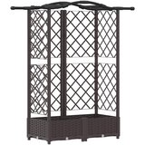  Povišeni krevet s mrežom i krovom Smeđa 124 x 40 x 126 cm PP | Eponuda.ba