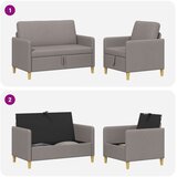  Set sofe s pohranom 2 pcs Sivosmeđa Poliester | Shoptok.si