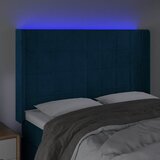  LED uzglavlje tamnoplavo 147x16x118/128 cm baršunasto | Eponuda.ba