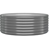  Povišena vrtna gredica od pocinčanog čelika 100x100x36 cm sivi | Eponuda.com