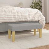  Klupa svjetlosiva 70 x 30 x 30 cm od tkanine | shoptok.hr