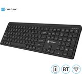 Natec Brezžična tipkovnica TANG profesionalna, BT / USB 2.4GHz, tiha stikala, 2x AAA baterija, F1-F13, Windows / Android / Linux, USB-A, črna, (5000517155) Cene