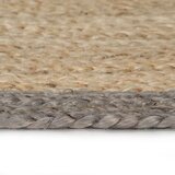  Ručno rađeni tepih od jute sa sivim rubom 150 cm | shoptok.hr