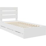  Krevetna konstrukcija Bijelo 75 x 190 cm Inženjersko Drvo | shoptok.hr