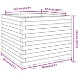 vidaXL vrtno cvetlično korito voščeno 60x60x49,5 cm trdna borovina, (21229121) | Shoptok.si