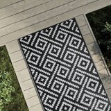 vidaXL Zunanja preproga bela in črna 80x150 cm PP | Shoptok.si