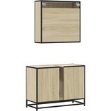  2-dijelni set kupaonskog namještaja boja hrasta sonome drveni | shoptok.hr