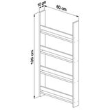 Hanah home polica za knjige artemis 3 white