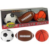  Komplet mekanih sportskih lopti 3u1 - košarka, nogomet, ragbi | Shoptok.si