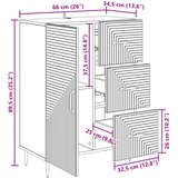  Kreveta s ladicama Bijela 66 x 34,5 x 89,5 cm Konstruirano drvo | shoptok.hr