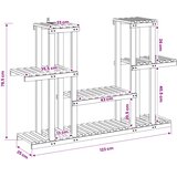  Stalak za biljke Bijela 123 x 25 x 78,5 cm Čvrsto drvo akacije | shoptok.hr