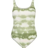 PIECES Curve Jednodijelni kupaći kostim 'ANESA' zelena / bijela