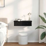 vidaXL Stenska polica s predali črn 60x28x15 cm inženirski les | Shoptok.si
