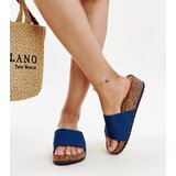 Gemre Navy flip-flops on cork wedge Naifene | Shoptok.si