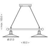 Brilagi Luster na sajli FORGE 2xE27/60W/230V crne boje | Eponuda.com