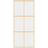  Klizna vrata zlatna 90 x 205 cm prozirno staklo ESG i aluminij | Eponuda.com