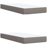 Krevet s oprugama i madracem smeđesivi 200x200 cm od tkanine | shoptok.hr