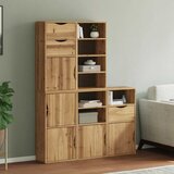 vidaXL Stranska omarica 5 kosi "ODDA" 40x24x79 cm trdna borovina | Shoptok.si