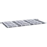 vidaXL jastuk za vrtnu klupu sivi karirani 100 x 50 x 3 cm od tkanine | shoptok.hr