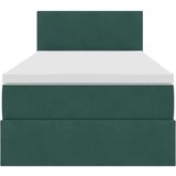  Postelja s shranjevanjem Temno zelena 100 x 200 cm Žamet, (5000100659) | Shoptok.si