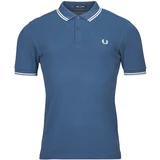 Fred Perry Twin Tipped Polo Short Sleeve Tee Midnight Blue/ Ecru/ Light Ice