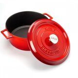 Lava Rdeč litoželezni lonec s pokrovom 28 cm | Shoptok.si