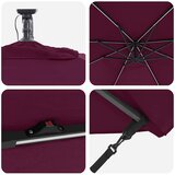  Suncobran S LED lampica Bordeaux Crvena 294 x 294 x 248 cm | shoptok.hr