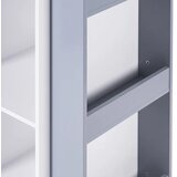 Kinder Home raketa sa rotirajućim odsekom za 360 stepeni sa policama u 4 nivoa, drvena - za odlaganje knjiga i igračaka bela/siva ( TF-6914 | ePonuda.com