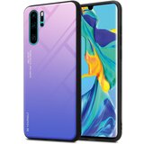 Cadorabo Ohišje, združljiv s Huawei v roza - modri - dvobarvni zaščitni pokrov iz silikona TPU in hrbta iz kaljenega stekla, (20571171) | Shoptok.si