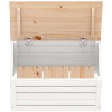  Škatla za shranjevanje bela 59,5x36,5x33 cm trdna borovina, (20671639) | Shoptok.si