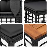  Set vanjskih sofa 7 kom. Crna i tamno siva Poliester | shoptok.hr