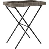 Sklopivi stol s pladnjem sivi 65 x 40 x 75 cm od poliratana | shoptok.hr