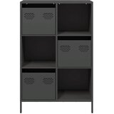  Visoka komoda crna 68x39x103,5 cm od čelika | Eponuda.com
