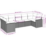  7-dijelni set vrtnih sofa od poliratana s jastucima bež | shoptok.hr