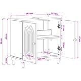 Kupaonski ormarić za sudoper ALKMAAR Crna 59,5 x 31,5 x 59 cm | shoptok.hr