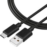 TACTICAL Smooth Thread USB-A v USB-C kabel 60W črne barve dolžine 30cm | Shoptok.si