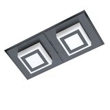 Eglo Masiano 1 zidna/plafonjera/2, led, 2x3,3w, 2x340lm, crna/aluminijum/čelik | ePonuda.com