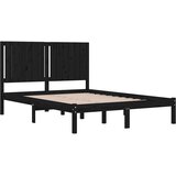  Okvir za krevet od masivne borovine crni 140 x 190 cm | shoptok.hr