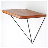 Woody Fashion Wr037 WalnutBlack Decorative Wooden Wall Shelf | Eponuda.com