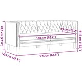 vidaXL Kavč dvosed Chesterfield rjava umetno semiš usnje | Shoptok.si