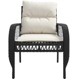  4-dijelni set vrtnih sofa od poliratana s jastucima crni | shoptok.hr
